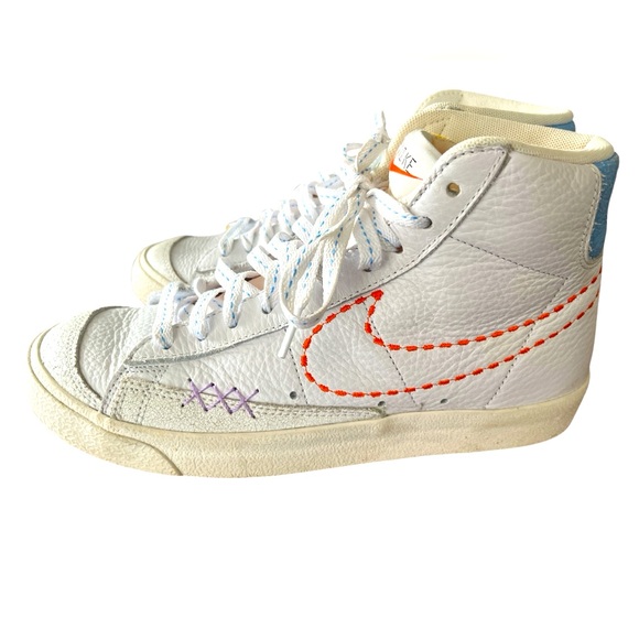 NIKE BLAZER MID ’77 LEATHER SNEAKERS SIZE 7.5 LIMITED EDITION RETRO HIGH TOPS - Picture 1 of 8